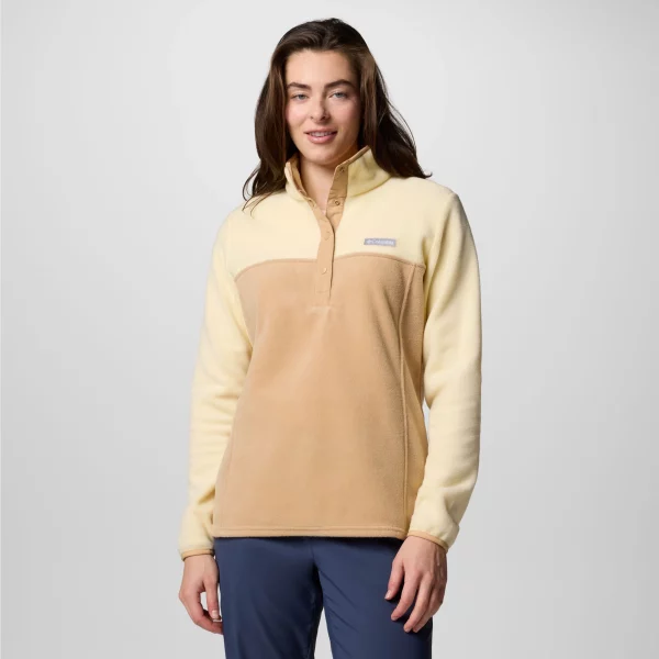Forro polar con cierre medio a presión Benton Springs™ Color: Canoe, Lemon Wash