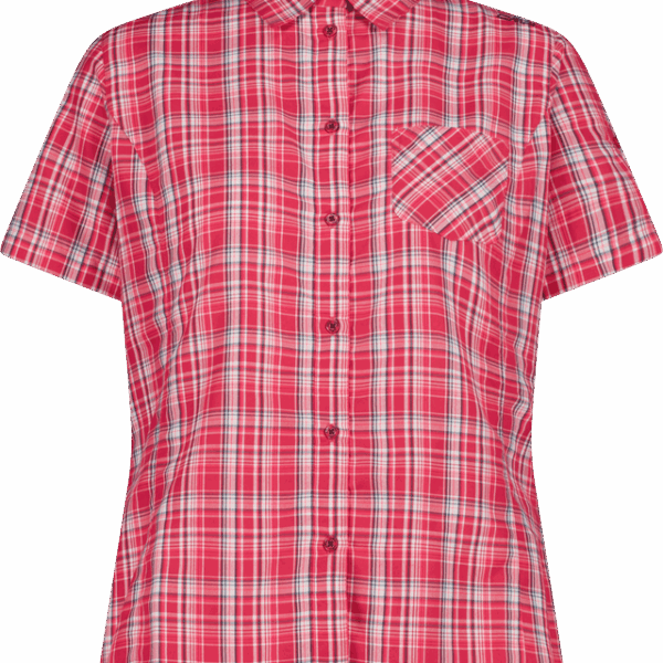 WOMAN TECH SHIRT BUTTON-UP COLOR MAGENTA